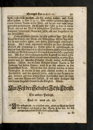 117-119, Evangelium; Eingang