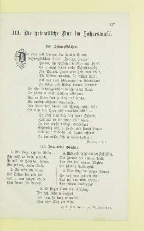III. Die heimatliche Flur im Jahreslaufe