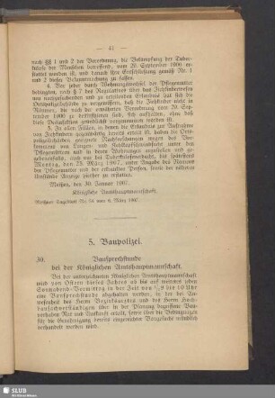 5. Baupolizei