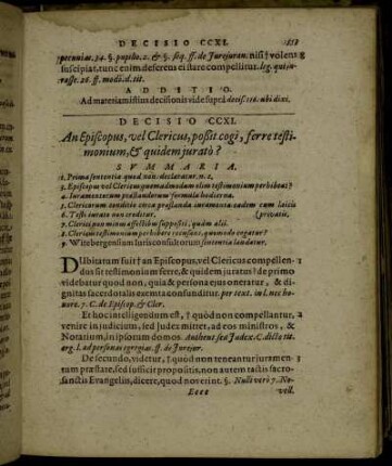 Decisio CCXI. - Decisio CCXIX.