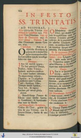In Festo SS Trinitatis.