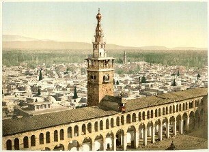 Damas. Minaret de la Fiancée. [Damaskus, Umayyaden-Moschee, Minarett]