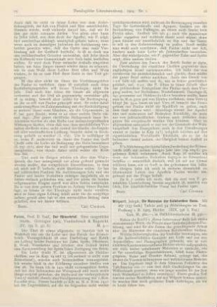 15-16 [Rezension] Feine , Paul, Der Römerbrief