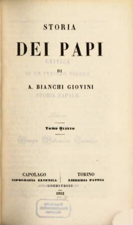 Storia dei Papi, 5