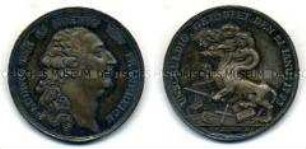 Deutschland, Medaille auf die Hinrichtung des französischen Königs Ludwig 16.
