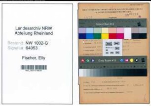 Entnazifizierung Elly Fischer, geb. 29.08.1912 (Schneiderin)