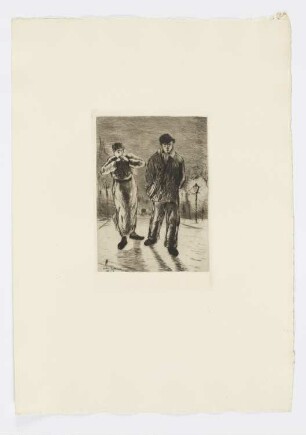Flanierendes Paar, aus: Émile Zola, "Der Totschläger", Paris 1879