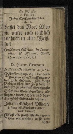 D. Justus Gesenius In Praxi Devotionis c. 4. p. 54.