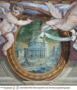Medaillons mit Szenen aus dem Pontifikat Clemens' XI., Pantheon