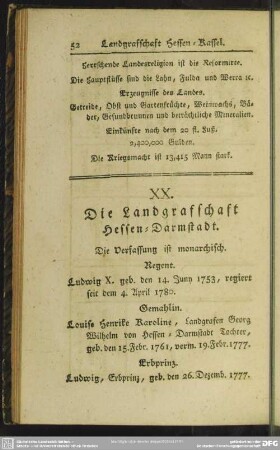 XX. Die Landgrafschaft Hessen-Darmstadt