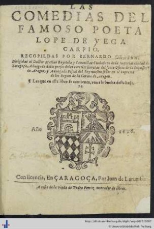 Las Comedias Del Famoso Poeta Lope De Vega Carpio