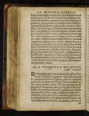 La Conquista Del Quito. Cap. CXXV