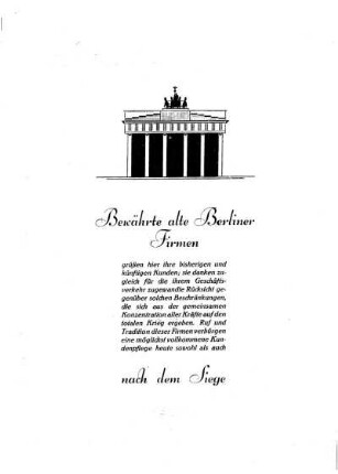 Bewährte alte Berliner Firmen
