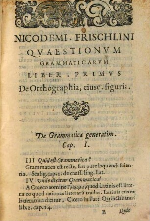 Quaestiones grammaticae : libri IIX