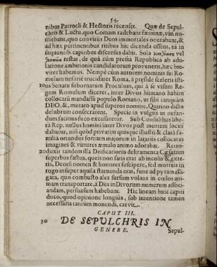 Caput III. De Sepulchris In Genere.