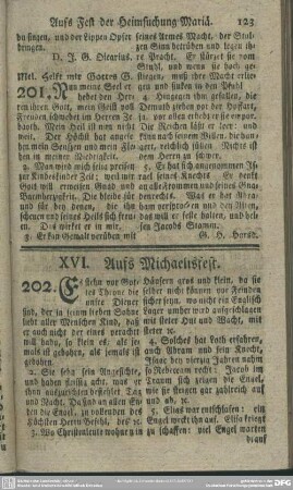 XVI. Aufs Michaelisfest