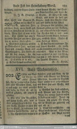 XVI. Aufs Michaelisfest