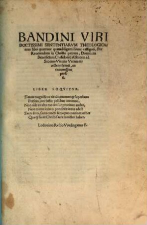 Sententiarum theologicarum libri quattuor