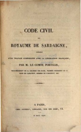 Code civil du royaume de Sardaigne