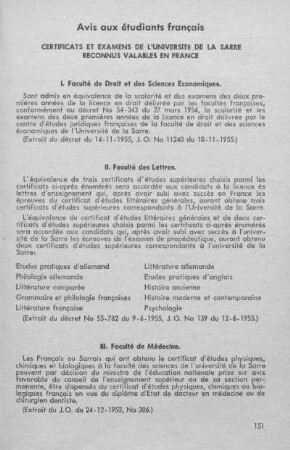 Avis aux étudiants français
