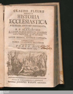 Continuatoris Tomus Vigesimus Secundus Seu In Ordine Tomus XLVI.: Ad annum Christi 1563