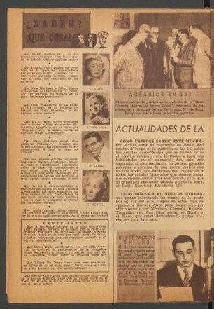 Saben? Que cosa!