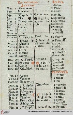 (Janvier - Decembre)
