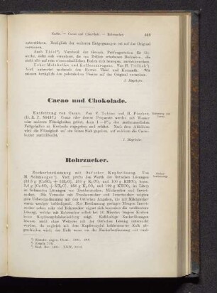 Cacao und Chocolade