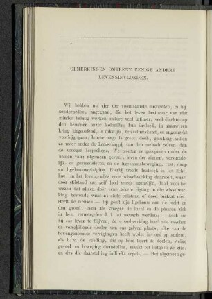 Opmerkingen omtrent eenige andere levensinvloeden.