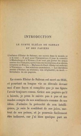 Le chevalier de Boufflers et la Comtesse de Sabran : 1788 - 1792