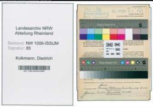 Entnazifizierung Diedrich Kolkmann , geb. 09.03.1889 (Landwirt)