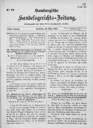 No. 12. 20. März 1869