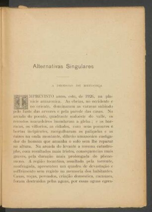 Alternativas Singulares : A Deodoro de Mendonça