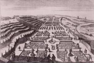 Vue du jardin Royal de Sans Soucy