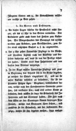 b. An Sonn- und Festtagen