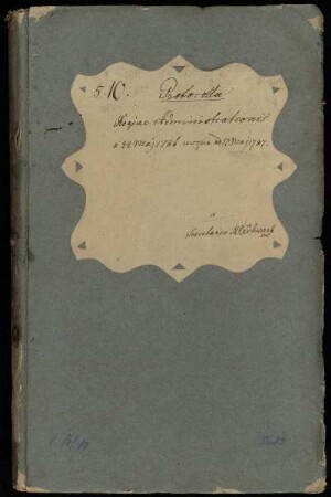 Protokolle der Akademischen Administration, 24. Mai 1786 - 12. Mai. 1785