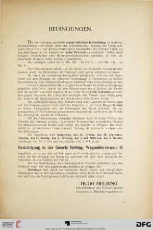 Bedingungen – Besichtigung in der Galerie Helbing