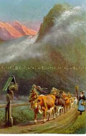 Viehabtrieb im Berchtesgadener Land
