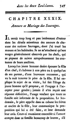 Amours et Mariages des Sauvages.