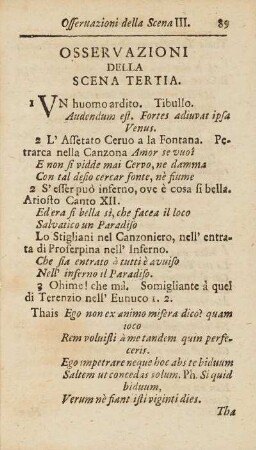Osservazioni Della Scena Tertia