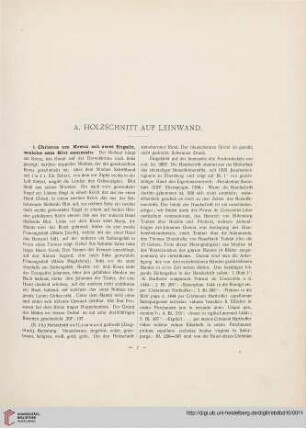 A. Holzschnitt auf Leinwand