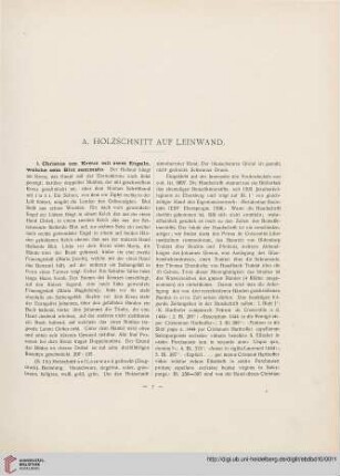 A. Holzschnitt auf Leinwand