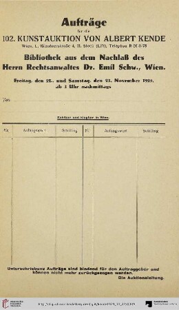 Auftragsliste