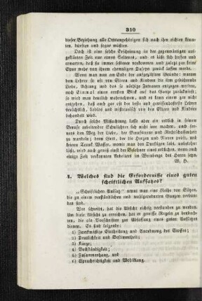 Welches sind die Erfordernisse eines guten schriftlichen Aufsatzes?