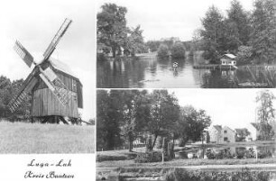 Neschwitz-Luga. Bockmühle, u.a. Ortsansichten, Ansichtskarte