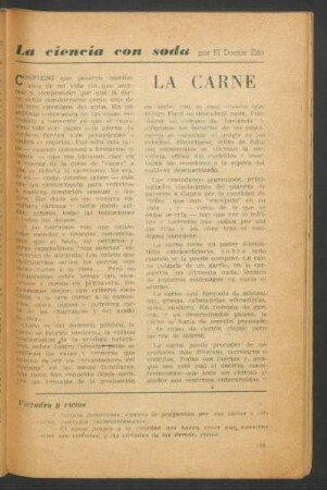 La carne : La ciencia con soda