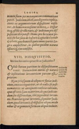 VIII. Disquisitio.
