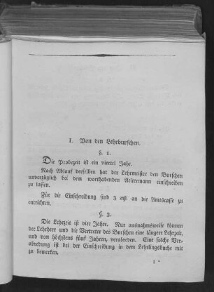 I. Von den Lehrburschen.