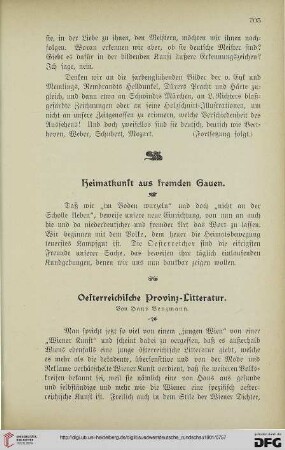 Heimatkunst aus fremden Gauen