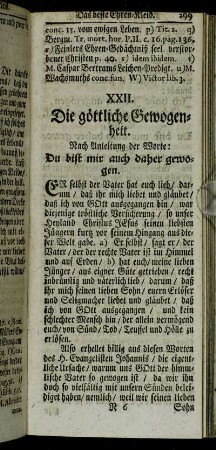 XXII. Die göttliche Gewogenheit.